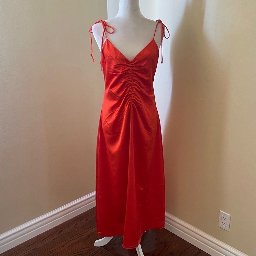NWOT Jason Wu Women’s Rushed Front Strappy Dress - Picture 5 of 11